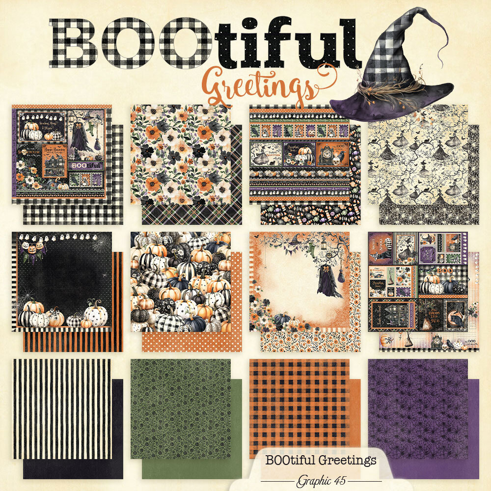 Graphic 45 BOOtiful Greetings 8x8 Inch Collection Pack (4503307) Graphic 45 BOOtiful Greetings 8x8 Inch Collection Pack (4503307)