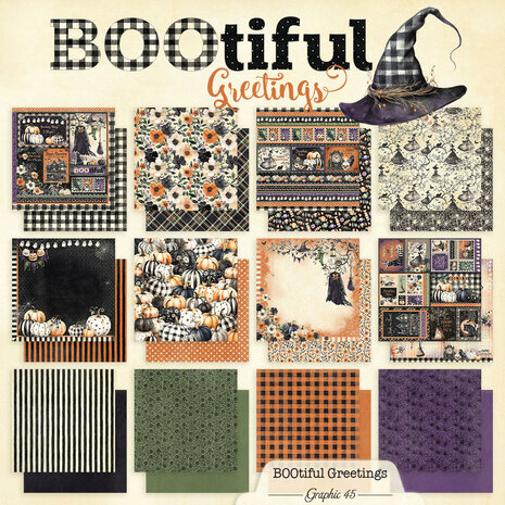 Graphic 45 BOOtiful Greetings 8x8 Inch Collection Pack (4503307) Graphic 45 BOOtiful Greetings 8x8 Inch Collection Pack (4503307)