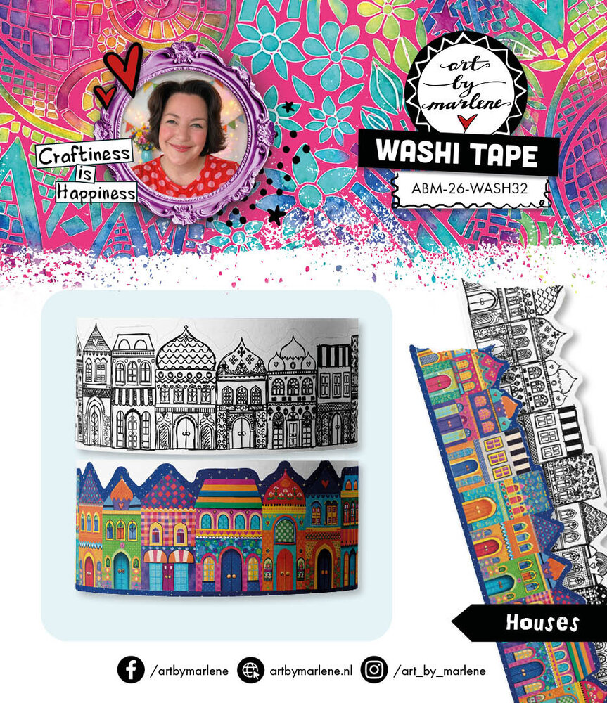 Art By Marlene Washi Tape Houses (ABM-26-WASH32) Art By Marlene Washi Tape Houses (ABM-26-WASH32)