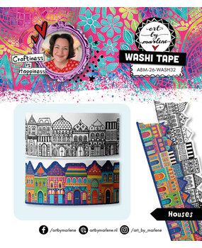 Art By Marlene Washi Tape Houses (ABM-26-WASH32)