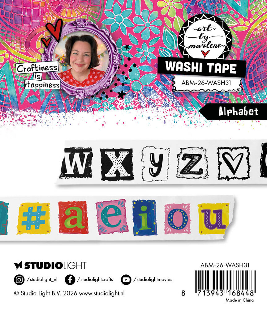 Art By Marlene Washi Tape Alphabet (ABM-26-WASH31) Art By Marlene Washi Tape Alphabet (ABM-26-WASH31)