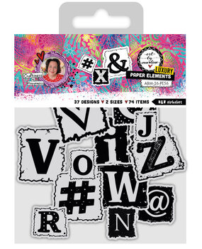 Art By Marlene B&W Alphabet Luxury Paper Elements (ABM-26-PE56)