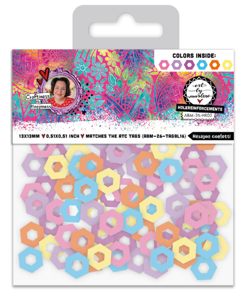 Art By Marlene Hole-Reinforcements Hexagon Confetti (ABM-26-HR02) Art By Marlene Hole-Reinforcements Hexagon Confetti (ABM-26-HR02)