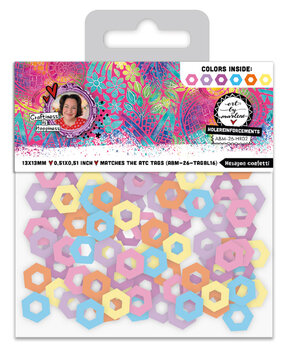 Art By Marlene Hole-Reinforcements Hexagon Confetti (ABM-26-HR02)