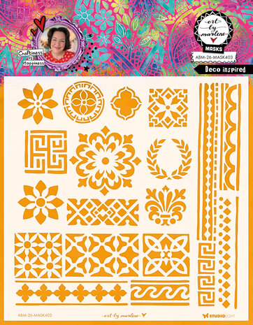 Art By Marlene Deco Inspired Mask (ABM-26-MASK403) Art By Marlene Deco Inspired Mask (ABM-26-MASK403)