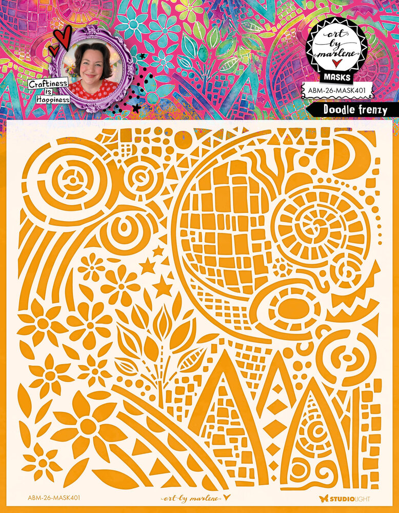 Art By Marlene Doodle Frenzy Mask (ABM-26-MASK401) Art By Marlene Doodle Frenzy Mask (ABM-26-MASK401)
