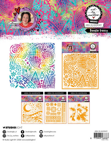 Art By Marlene Doodle Frenzy Mask (ABM-26-MASK401) Art By Marlene Doodle Frenzy Mask (ABM-26-MASK401)