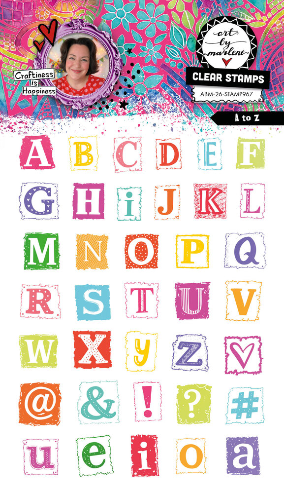 Art By Marlene A to Z Clear Stamp (ABM-26-STAMP967) Art By Marlene A to Z Clear Stamp (ABM-26-STAMP967)