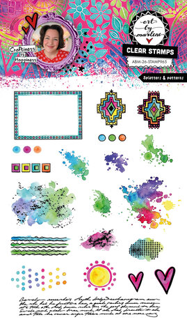 Art By Marlene Splatters & Patterns Clear Stamp (ABM-26-STAMP965) Art By Marlene Splatters & Patterns Clear Stamp (ABM-26-STAMP965)