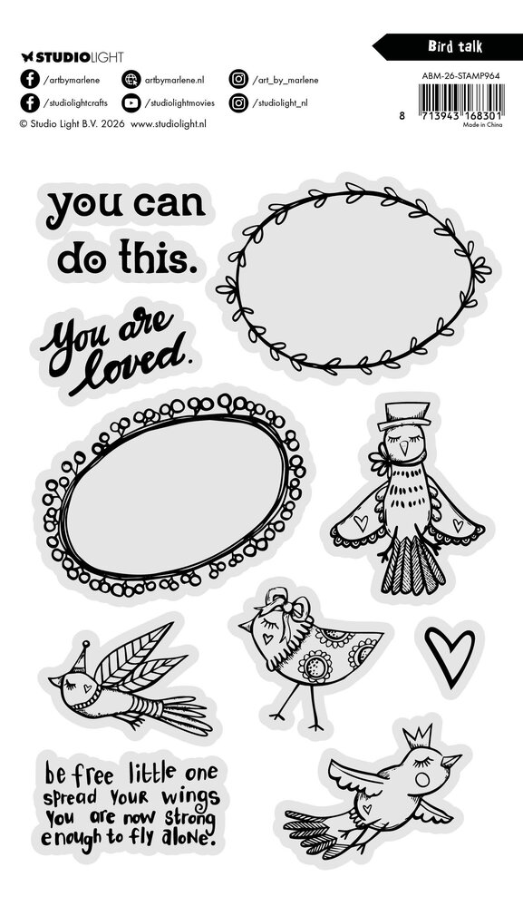 Art By Marlene Bird Talk Clear Stamp (ABM-26-STAMP964) Art By Marlene Bird Talk Clear Stamp (ABM-26-STAMP964)