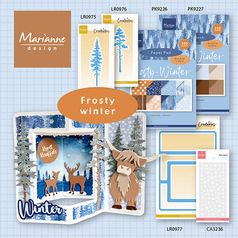 Marianne Design Frosty Winter A4 Cardstock (PK9227) Marianne Design Frosty Winter A4 Cardstock (PK9227)