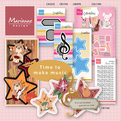 Marianne Design Decoration Stickers Music Notes (CA3235)