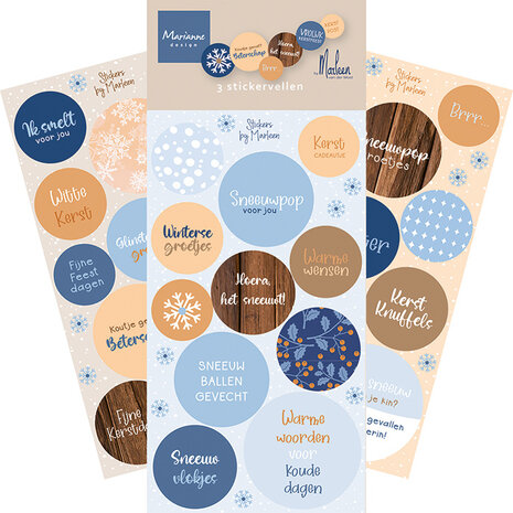 Marianne Design Decoration Stickers Frosty Winter by Marleen (CA3234) Marianne Design Decoration Stickers Frosty Winter by Marleen (CA3234)