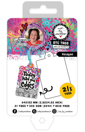 Art By Marlene ATC-Tags Hexagon (ABM-26-TAGBL16) Art By Marlene ATC-Tags Hexagon (ABM-26-TAGBL16)