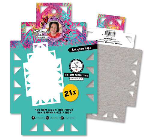 Art By Marlene Die-Cut Paper Tags Art Deco Tags (ABM-26-TAGBL15) Art By Marlene Die-Cut Paper Tags Art Deco Tags (ABM-26-TAGBL15)