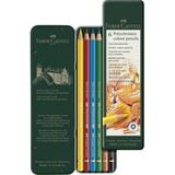 Faber Castell Polychromos Kleurpotlood Blik 6 Stuks Basiskleuren (FC-110096)