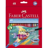Faber Castell Watercolour Pencils FC Kinder Box of 48 inc. Sharpener + Brush (FC-114448)