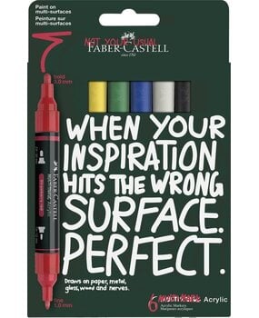 Faber Castell Multimark Acrylic Cardboard Case Basic (6pcs) (FC-186003) Faber Castell Multimark Acrylic Cardboard Case Basic (6pcs) (FC-186003)