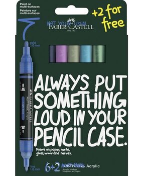 Faber Castell Multimark Acrylic Cardboard Case Frost (6+2pcs) (FC-186018) Faber Castell Multimark Acrylic Cardboard Case Frost (6+2pcs) (FC-186018)