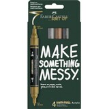 Faber Castell Multimark Acrylic Cardboard Case Metallic (4pcs) (FC-186004)