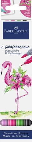Faber Castell Goldfaber Aqua Dual Marker Étui en Carton Fluffy Flamingo (4pcs) (FC-164507) Faber Castell Goldfaber Aqua Dual Marker Étui en Carton Fluffy Flamingo (4pcs) (FC-164507)