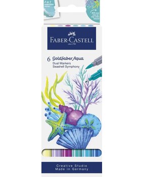Faber Castell Goldfaber Aqua Dual Markers Karton Etui 6 Stuks Seashells (FC-164510)