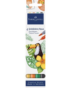 Faber Castell Goldfaber Aqua Dual Markers Cardboard Case Tropical Toucan (4pcs) (FC-164508) Faber Castell Goldfaber Aqua Dual Markers Cardboard Case Tropical Toucan (4pcs) (FC-164508)
