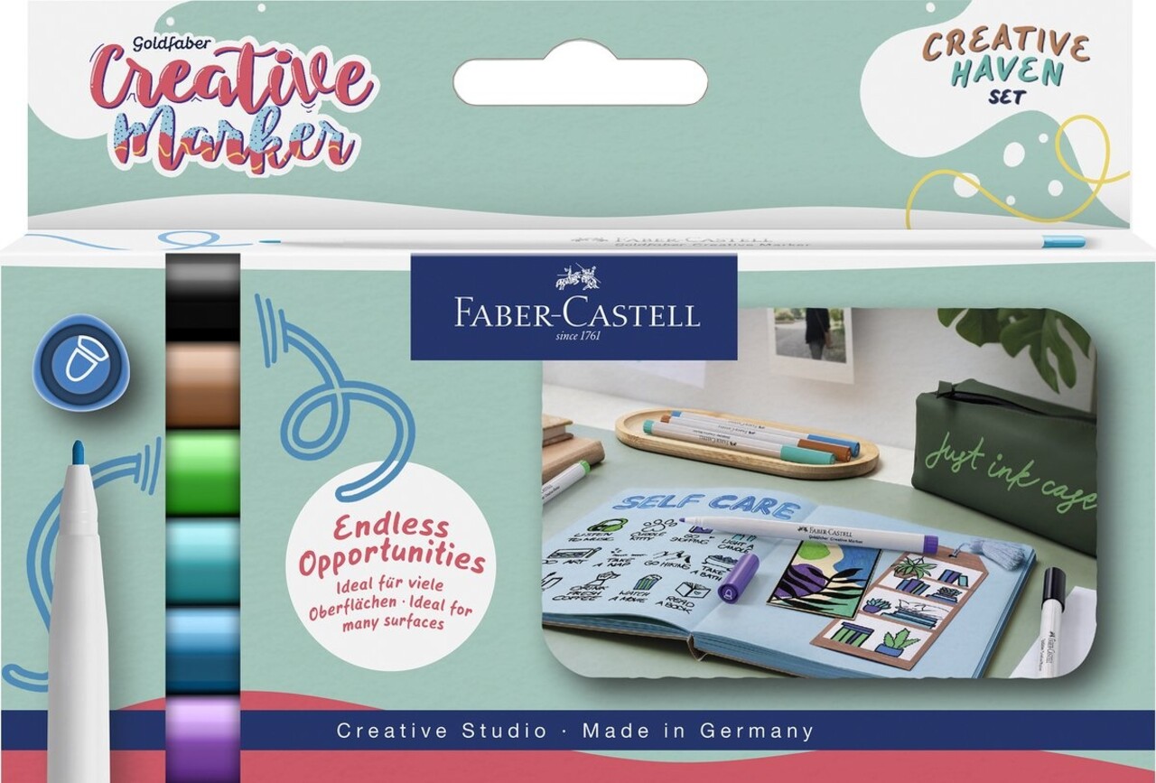 Faber Castell Goldfaber Creative Marker 1.5mm Creative Haven (6pcs) (FC-160603) Faber Castell Goldfaber Creative Marker 1.5mm Creative Haven (6pcs) (FC-160603)