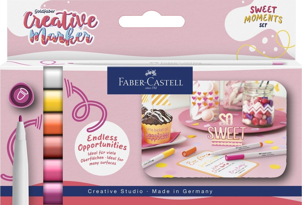 Faber Castell Goldfaber Creative Marker 1.5mm Sweet Moments (6pcs) (FC-160602) Faber Castell Goldfaber Creative Marker 1.5mm Sweet Moments (6pcs) (FC-160602)