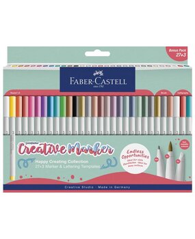 Faber Castell Goldfaber Creative Marker Set Happy Creating (30pcs) (FC-161002)