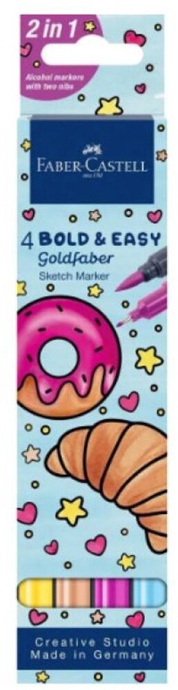 Faber Castell Goldfaber Sketch Marker Bold&Easy II World of Food (4pcs) (FC-164817) Faber Castell Goldfaber Sketch Marker Bold&Easy II World of Food (4pcs) (FC-164817)