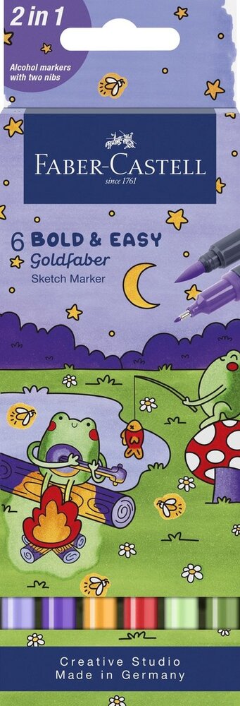 Faber Castell Goldfaber Sketchmarker Bold&Easy World of Frogs (6pcs) (FC-164814)