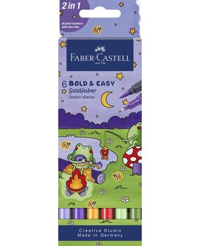 Faber Castell Goldfaber Sketchmarker Bold&Easy World of Frogs (6pcs) (FC-164814)