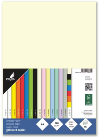 Kangaro KTC Paper A4 160grs Beige Pack (50pcs) (K-0039-435) Kangaro KTC Paper A4 160grs Beige Pack (50pcs) (K-0039-435)