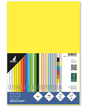 Kangaro KTC Paper A4 160grs Canary Yellow Pack (50pcs) (K-0039-027)