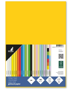 Kangaro KTC Paper A4 160grs Gold Yellow Pack (50pcs) (K-0039-030)