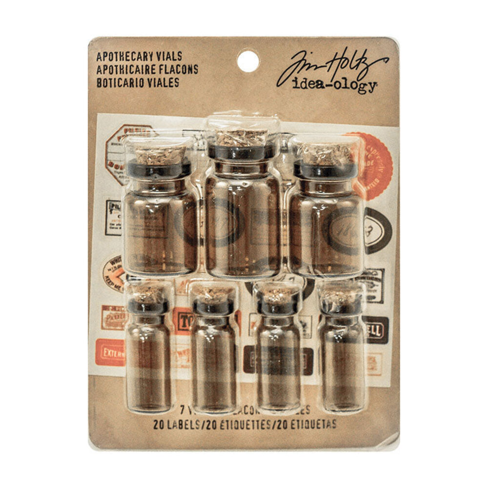 Idea-ology Tim Holtz Halloween Apothecary Vials (7pcs) (TH93302) Idea-ology Tim Holtz Halloween Apothecary Vials (7pcs) (TH93302)