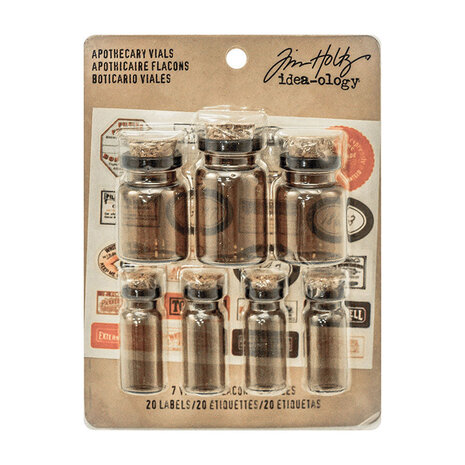 Idea-ology Tim Holtz Halloween Apothecary Vials (7pcs) (TH93302) Idea-ology Tim Holtz Halloween Apothecary Vials (7pcs) (TH93302)