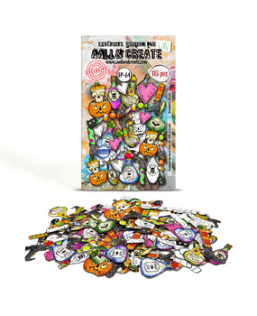 Aall and Create Skulls & Spells A6 Ephemera Die-Cuts Tricksters Elixirs by Janet Klein (115pcs) (AALL-EP-064)