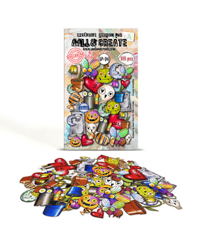 Aall and Create Skulls & Spells A6 Ephemera Die-Cuts Creepy Curiosities by Janet Klein (118pcs) (AALL-EP-094)