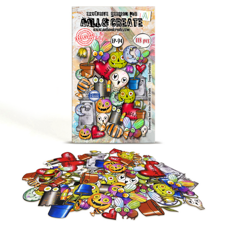 Aall and Create Skulls & Spells A6 Ephemera Die-Cuts Creepy Curiosities by Janet Klein (118pcs) (AALL-EP-094) Aall and Create Skulls & Spells A6 Ephemera Die-Cuts Creepy Curiosities by Janet Klein (118pcs) (AALL-EP-094)