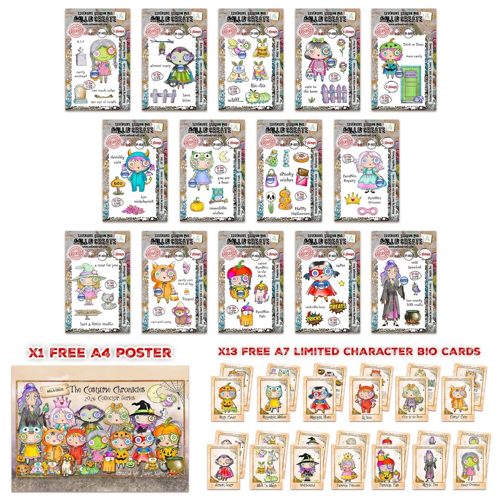Aall and Create Costume Chronicles Stamp Bundle by Janet Klein (AALL-PCK-JK006) Aall and Create Costume Chronicles Stamp Bundle by Janet Klein (AALL-PCK-JK006)