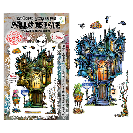 Aall and Create Whispers of Halloween A6 Stamp Sets Creaking Cabin by Autour De Mwa & Co (AALL-TP-1504) Aall and Create Whispers of Halloween A6 Stamp Sets Creaking Cabin by Autour De Mwa & Co (AALL-TP-1504)