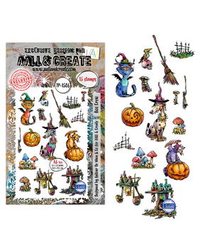Aall and Create Whispers of Halloween A6 Stamp Sets Boo Crew by Autour De Mwa & Co (AALL-TP-1506)