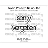 Crealies Texto Positivo Dies Dutch Sorry Vergeten (POSNL145)
