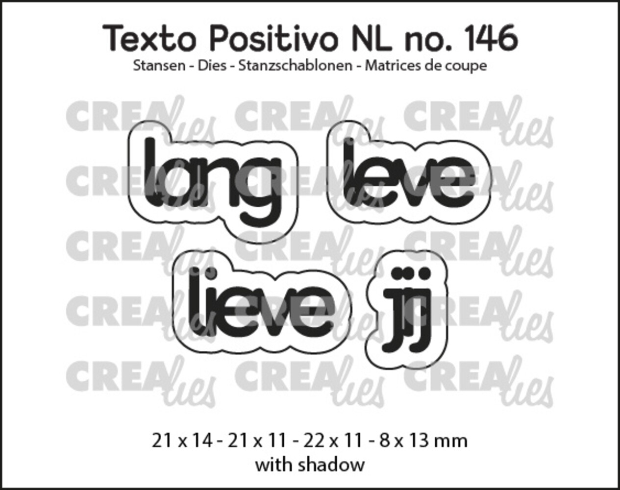Crealies Texto Positivo Dies Dutch Lang Leve Lieve Jij (POSNL146) Crealies Texto Positivo Dies Dutch Lang Leve Lieve Jij (POSNL146)