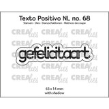 Crealies Texto Positivo Stansen Dutch Gefelicitaart (POSNL68)