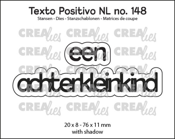 Crealies Texto Positivo Stansen Dutch Een Achterkleinkind (POSNL148)