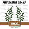 Crealies Silhouetzz Stansen No. 25 Blaadjes 22 Open Hulstblad Groot en Spiegelbeeld (CLSH25)