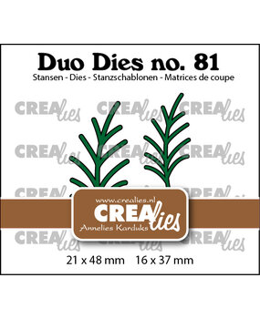 Crealies Duo Stansen No. 81 Blaadjes 24 Takjes (CLDD81)